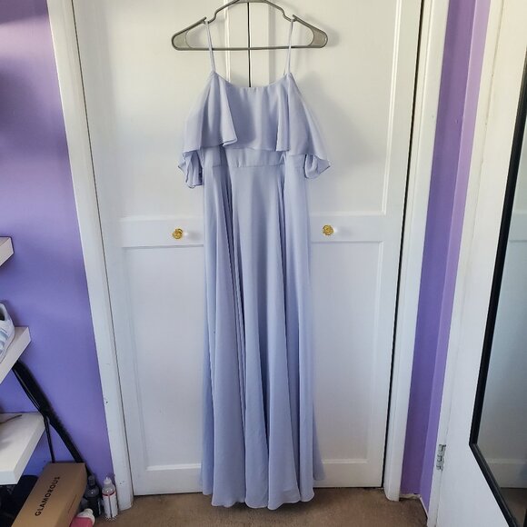 Powder Blue Off Shoulder Maxi - Picture 1 of 6